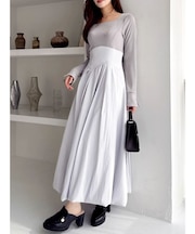 カットドッキングタックバルーンワンピース