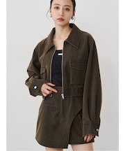 フェイクレザーショートフライトジャケット【セット販売対象】