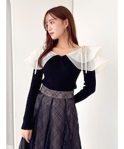 アームリボンリブプルオーバー