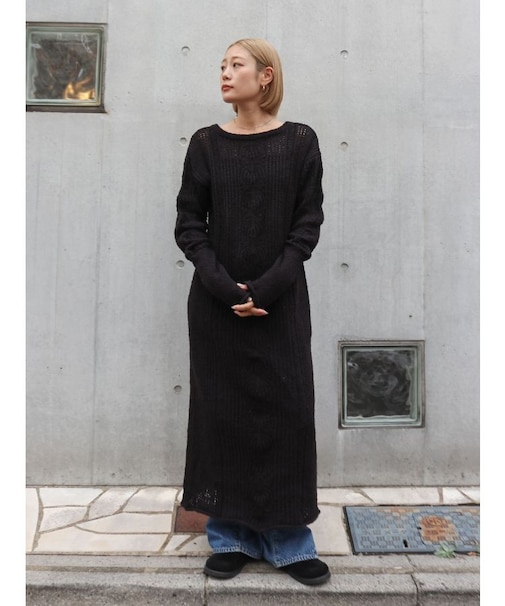 ブークレレーシーニットワンピース