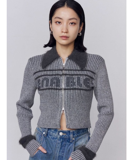 プレーティングシャギーロゴニット