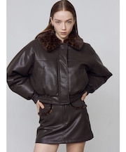 フェイクレザーブルゾン