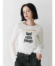 カットアウトシャーリングトップス