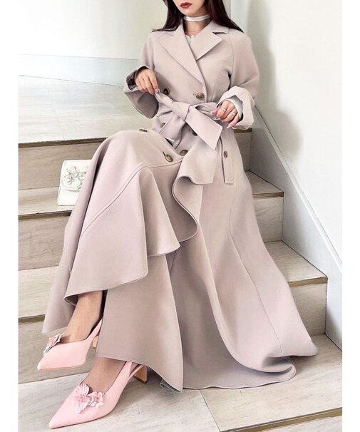 カスケードフレアロングコート