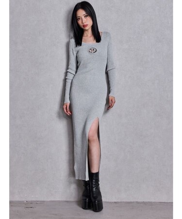 GD bijou MOLD LONGニットワンピース