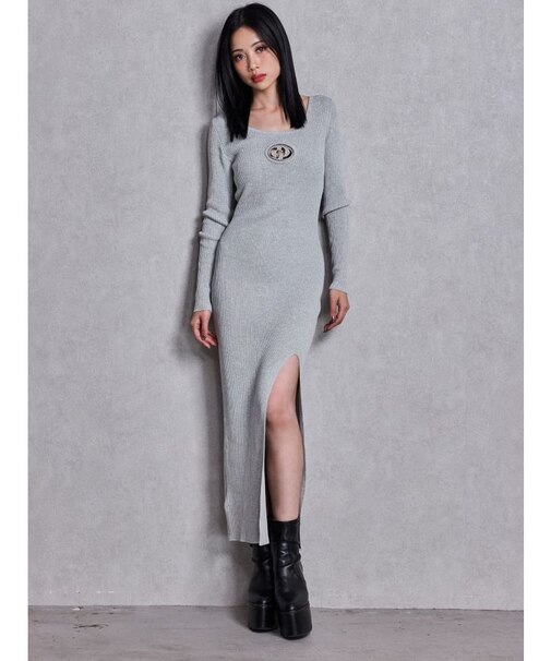 GD bijou MOLD LONGニットワンピース