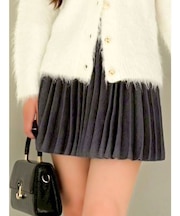 ニットプリーツミニスカート