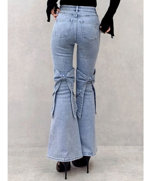 バックリボンフルイドパンツ