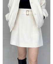 ウールベルテッドミニスカート