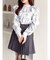 ヘアリーフラワーシフォンブラウス