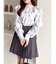 ヘアリーフラワーシフォンブラウス