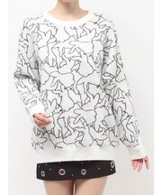 BUNNY patternニットトップス