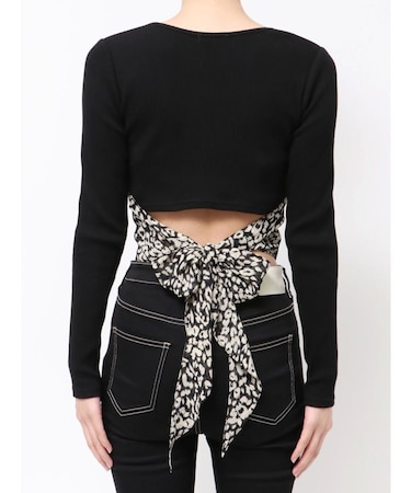 レオパードBACKリボンテレコロンT