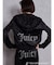 GYDA×Juicy Couture GG JC Emboss Big Bling Velour Hoodie