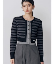 レイヤードクロップドカーディガン