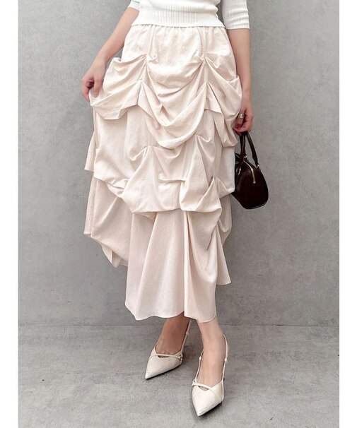 ランダムドレープタックスカート