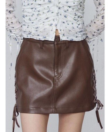 レースアップミニスカート