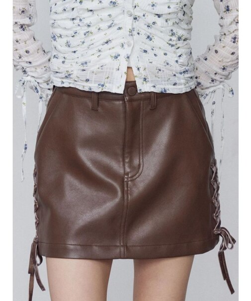 レースアップミニスカート