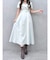 バイカラーハーフスリーブトレンチフレアワンピース