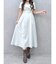 バイカラーハーフスリーブトレンチフレアワンピース
