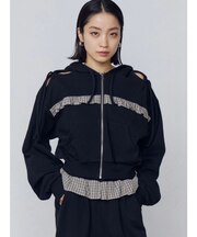 カットアウトリボンフーディ