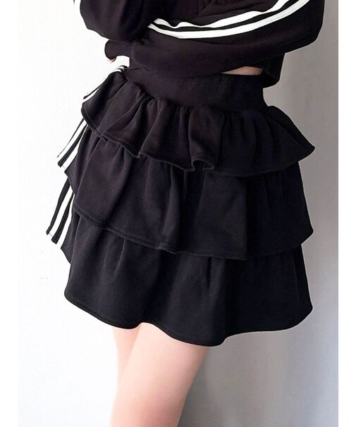 ボリュームフレアミニスカート【セットアップ着用可能】