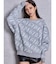 GYDA SLANT PATTERNニットトップス