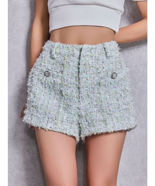 d.i.a ラメショートパンツ Symmetry GYDAラメツイードショートパンツ｜マークスタイラー