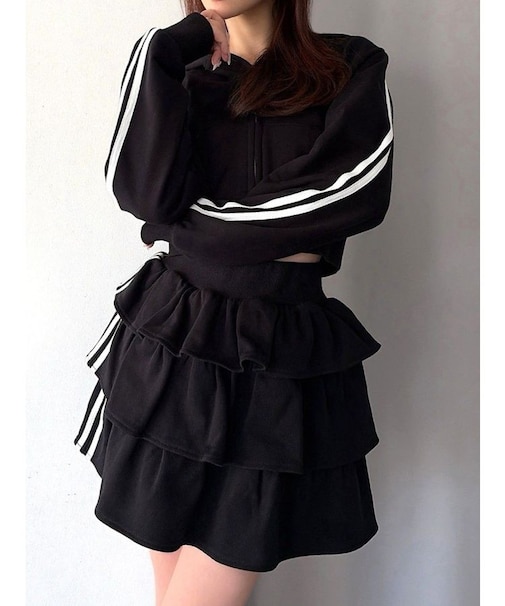 ダブルポケットジップパーカー【セットアップ着用可能】