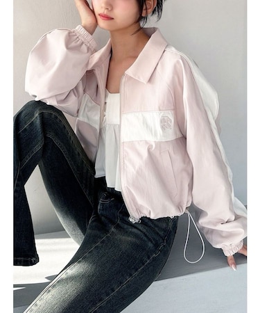 バイカラーパイピングブルゾン