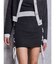 フロントレースアップラメニットスカートライクショートパンツ
