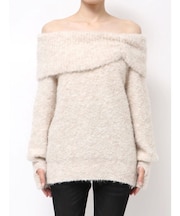 TUCK OFF SHOULDER KNIT