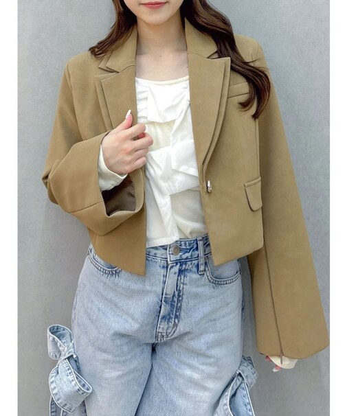 テーラーカラーショートジャケット