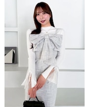 リボンデザインIラインワンピース