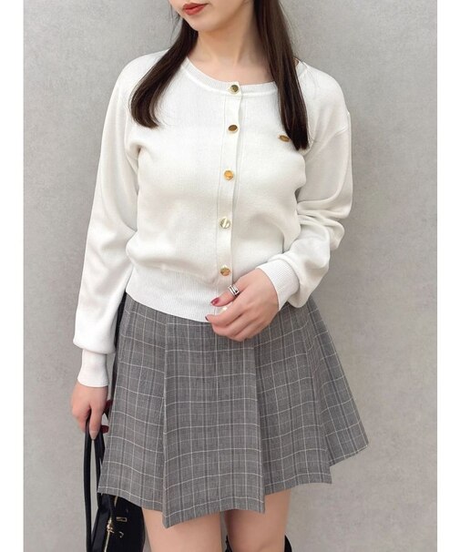 プレートシンプルカーディガン