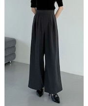 レースレイヤードタックパンツ