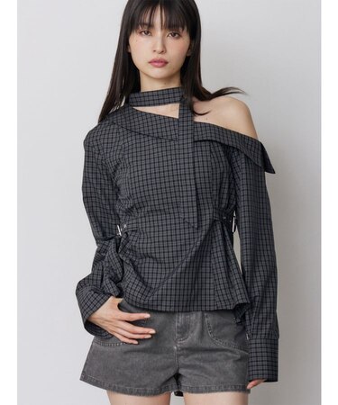 ボウタイワンショルブラウス