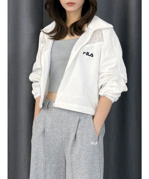 FILA レース切替 ジップアップジャケット＆スカート セットアップ FILA別注】レース切替トラックジャケット｜マークスタイラー