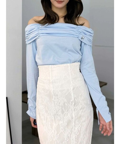 【FILA別注】裏毛オフショルトップス