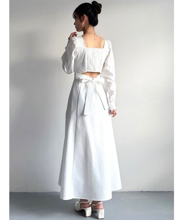 カシュクールバックオープンワンピース