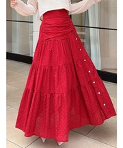 ティアードコットンロングスカート