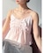 リボンペプラムキャミ 【セットアップ着用可能】