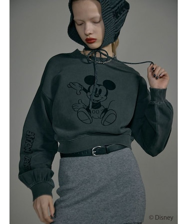 【ミッキーマウス】フロッキーデザインスウェット