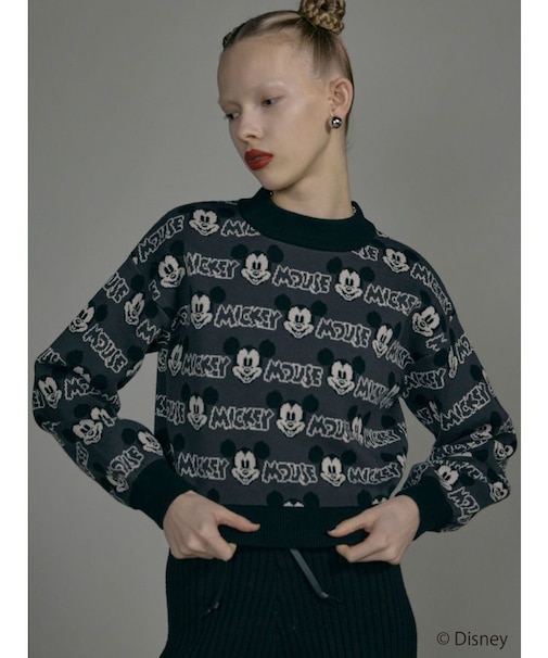 【ミッキーマウス】ジャガードニット