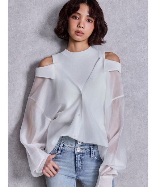 3WAYショルダーOPENシアードッキングシャツ