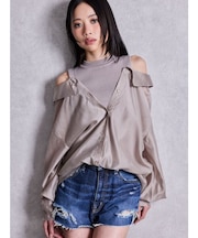 3WAYショルダーOPENシアードッキングシャツ
