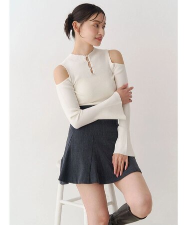 前後2WAY金ボタンアメスリニット