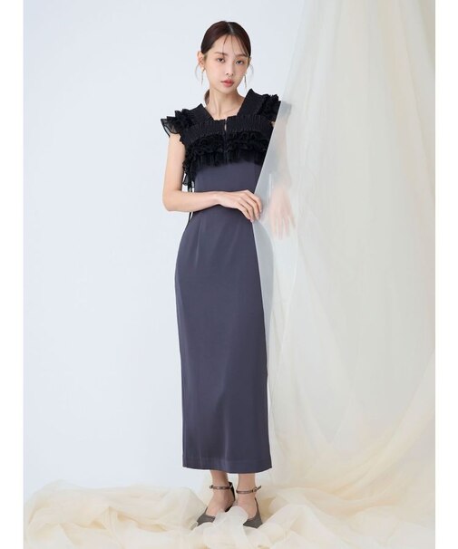LADYミックステクスチャーボレロキャミワンピース