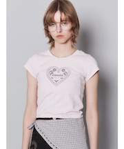 エンブレムハートパッチTシャツ