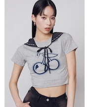 【WEB限定カラーあり】チェリープリントTシャツ